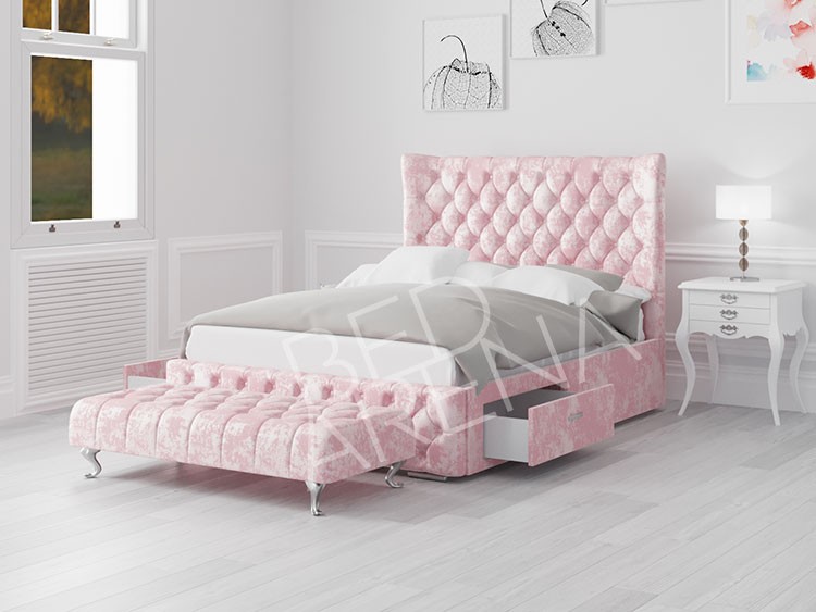 Pink Buckingham Small Double Bed