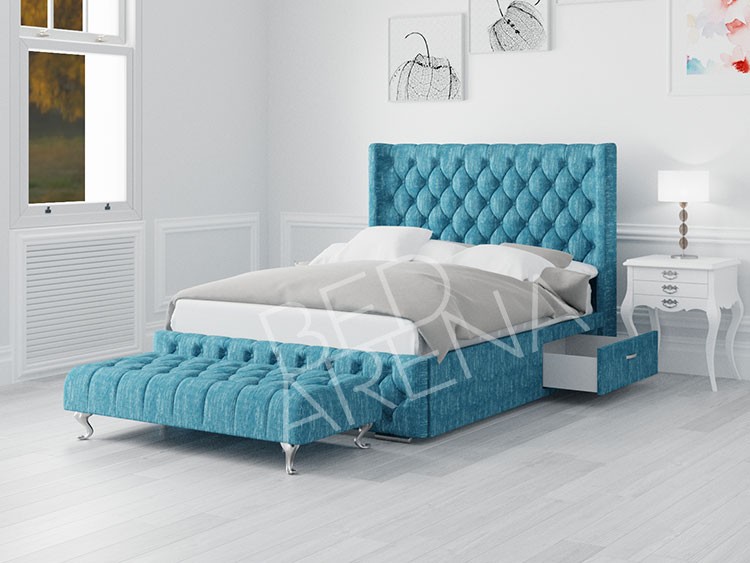 Frankfurt Small Double Bed in Teal