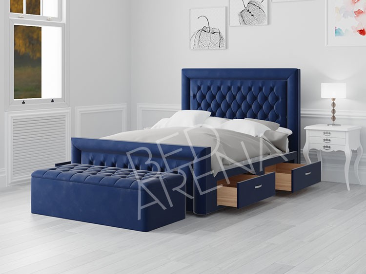 Royal Blue Cambridge Single Bed